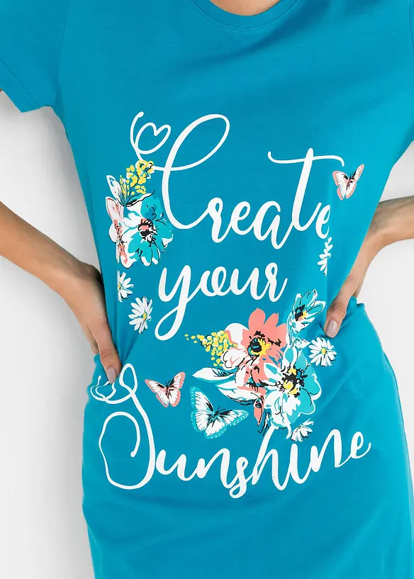 Camicia da notte corta in puro cotone (pacco da 2), bonprix