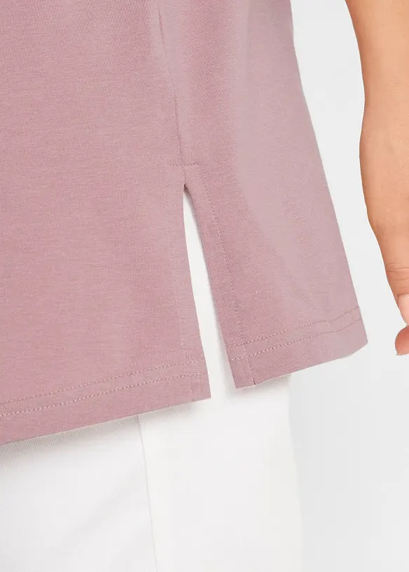 T-shirt lunga con scollo a V (pacco da 2), bonprix