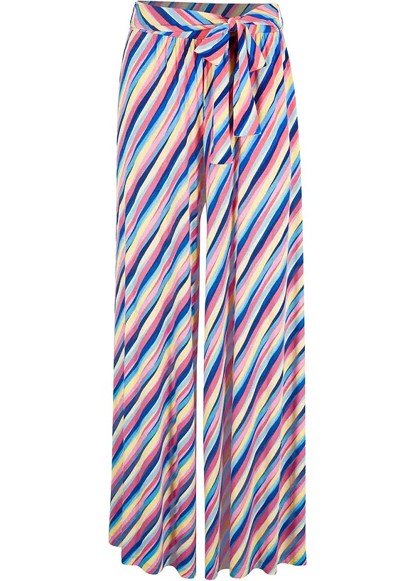 Pantaloni a palazzo in jersey di misto viscosa morbido, bonprix