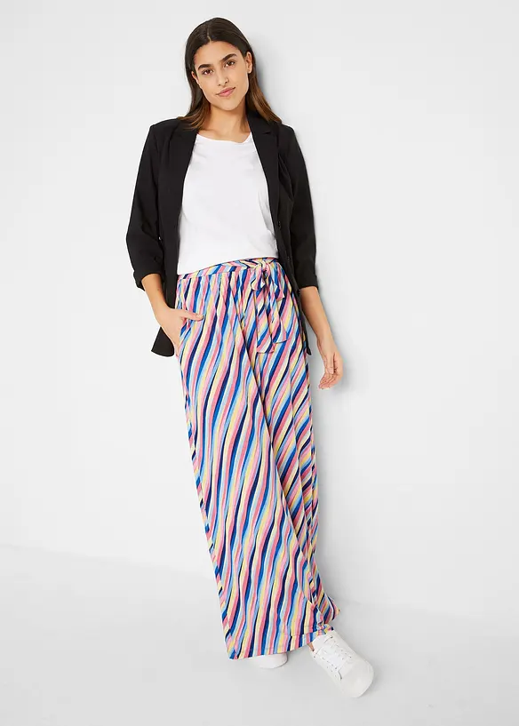 Pantaloni a palazzo in jersey di misto viscosa morbido, bonprix
