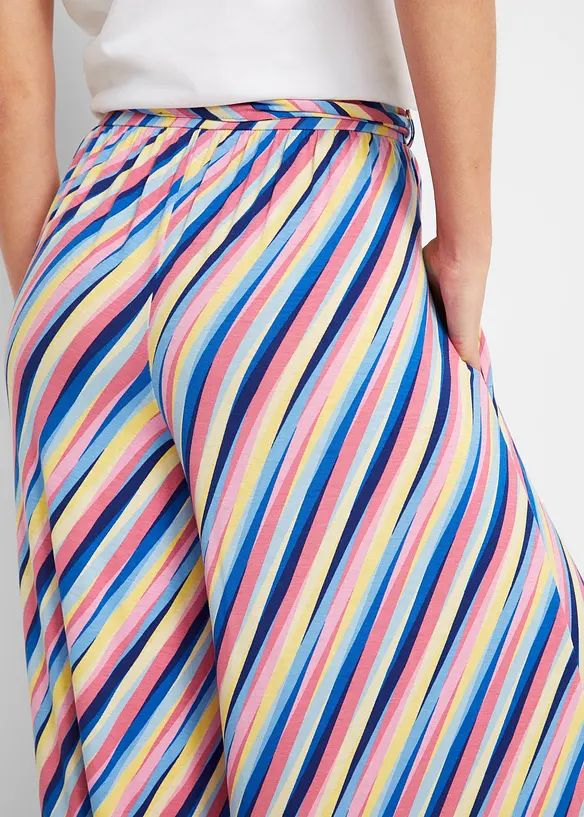 Pantaloni a palazzo in jersey di misto viscosa morbido, bonprix