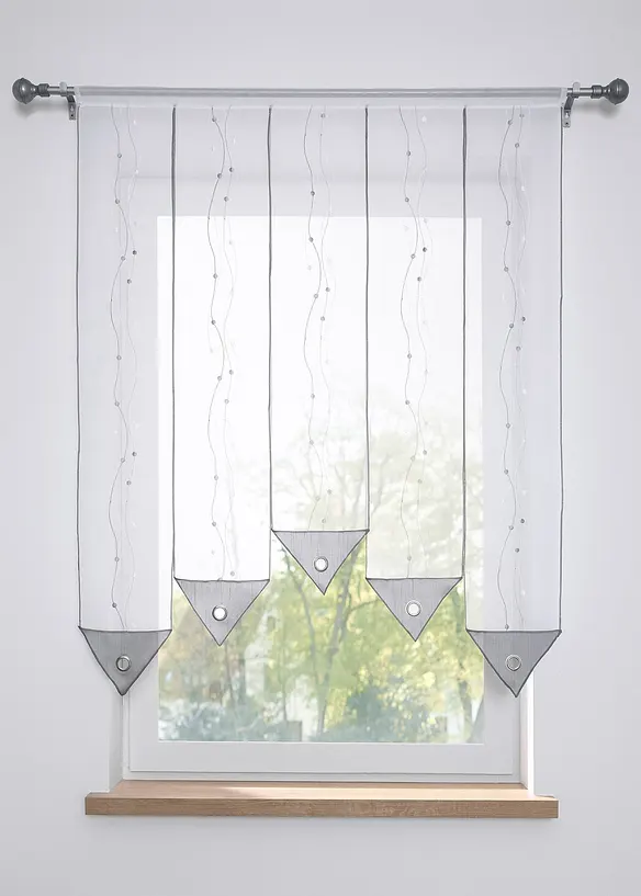 Tenda a vetro con ricami (pacco da 1), bonprix