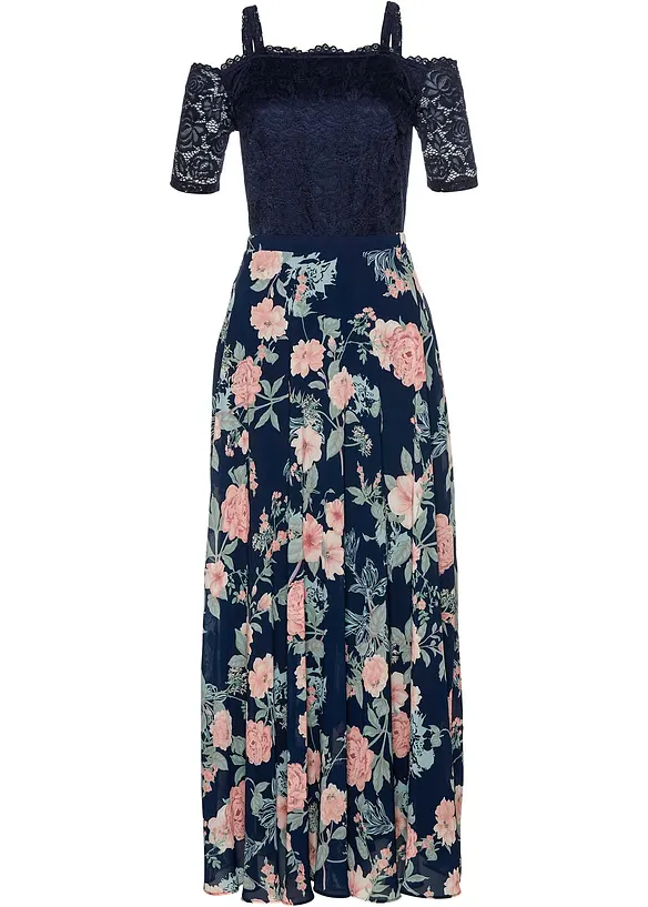 Abito in chiffon con pizzo e fantasia floreale, bpc selection
