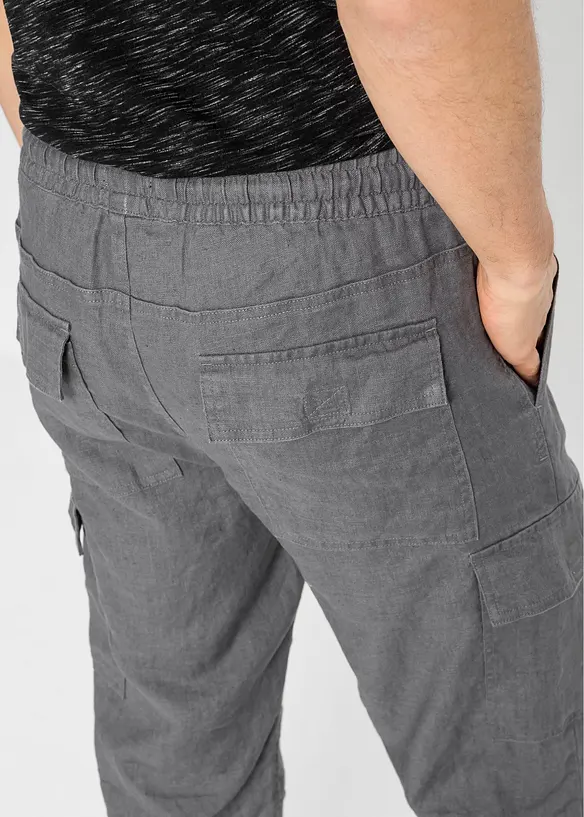 Bermuda cargo in misto lino, regular fit, bonprix