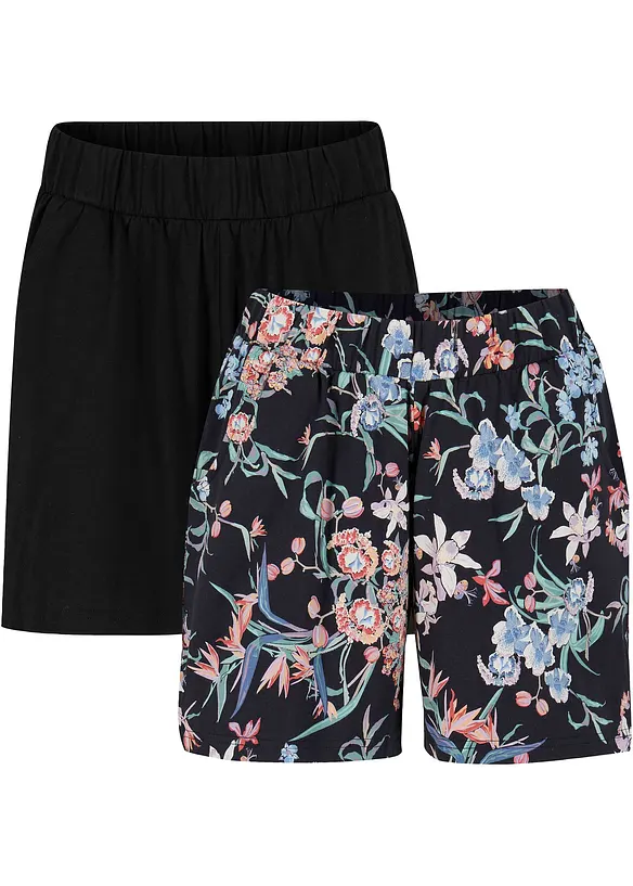 Shorts in jersey di misto cotone elasticizzato (pacco da 2), bonprix
