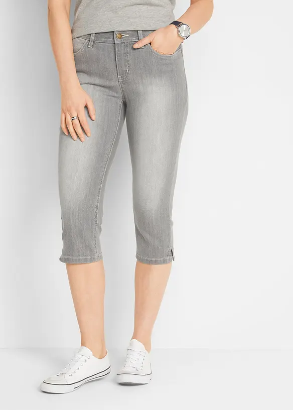 Jeans capri elasticizzati comfort (pacco da 2), bonprix
