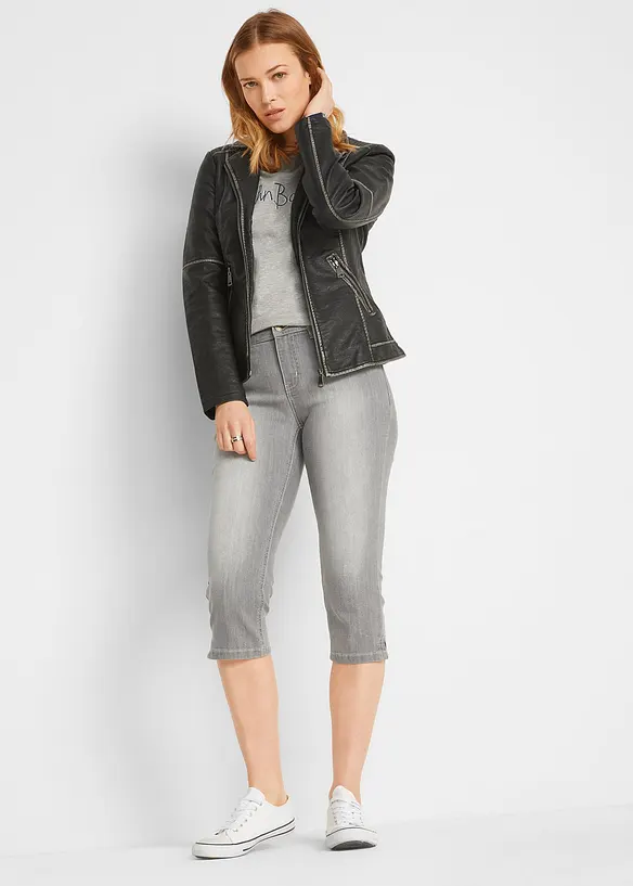 Jeans capri elasticizzati comfort (pacco da 2), bonprix