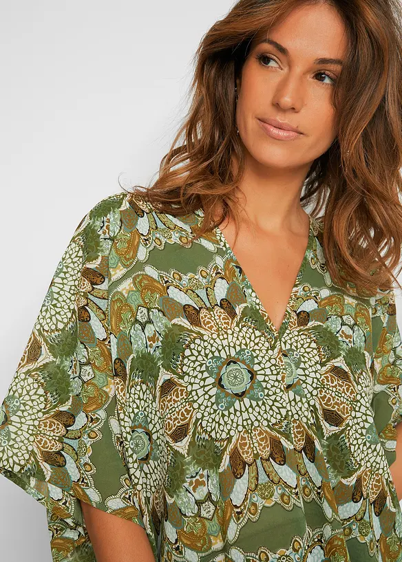 Abito da mare oversize in chiffon leggero, bonprix