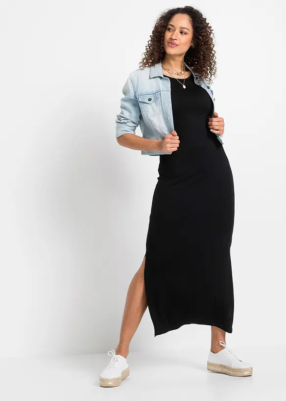 Abito fluente in jersey misto viscosa ed elastan, bonprix