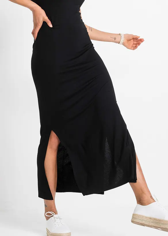 Abito fluente in jersey misto viscosa ed elastan, bonprix