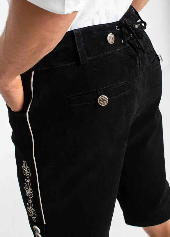Pantaloni corti bavaresi in pelle, regular fit, bonprix