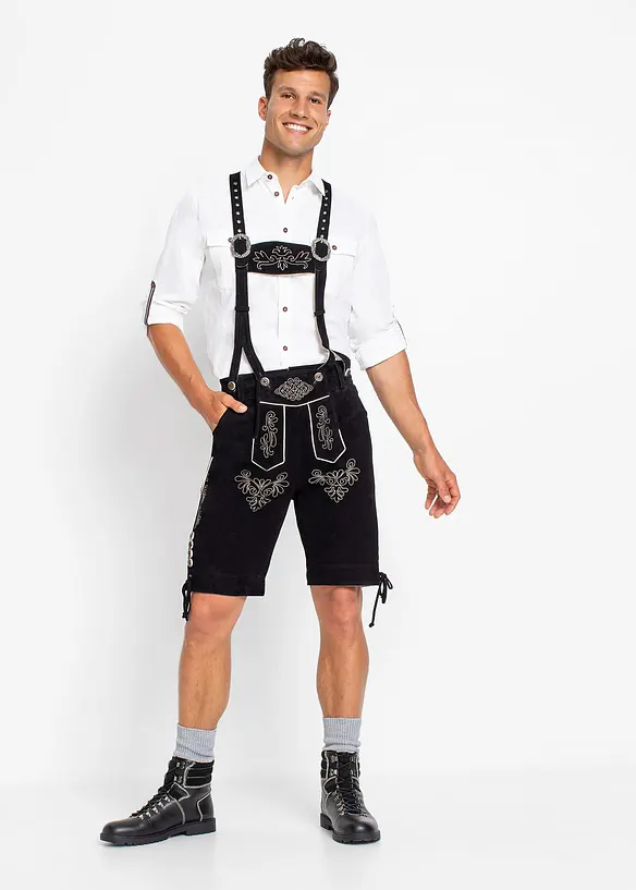 Pantaloni corti bavaresi in pelle, regular fit, bonprix