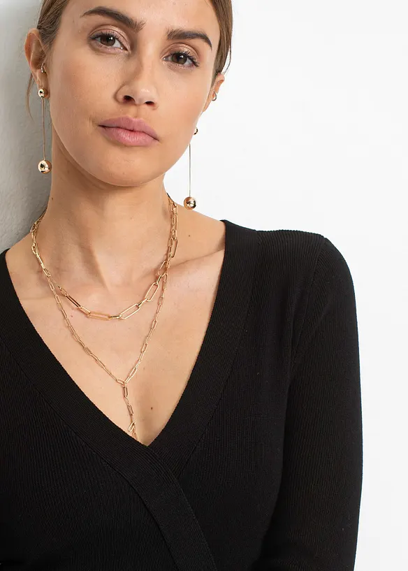 Abito in maglia misto viscosa, bonprix