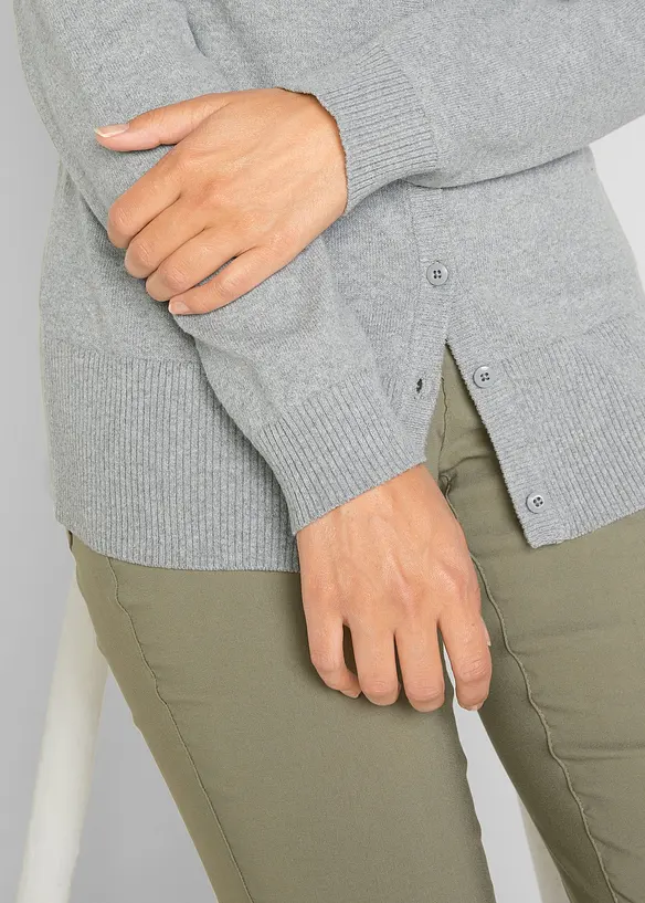 Cardigan in maglia fine con cotone riciclato, bonprix