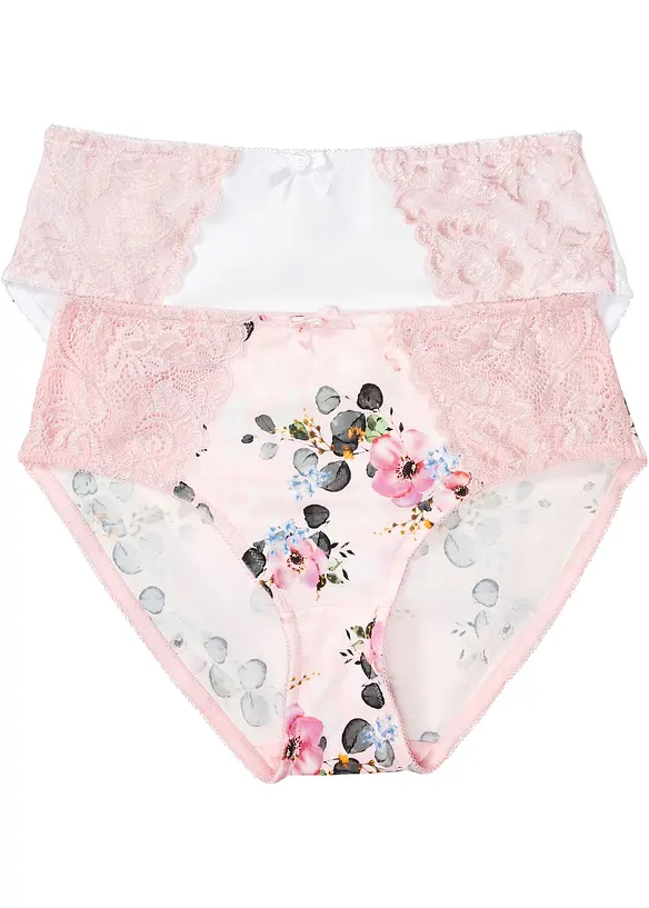 Slip alto con pizzo delicato (pacco da 2), bonprix