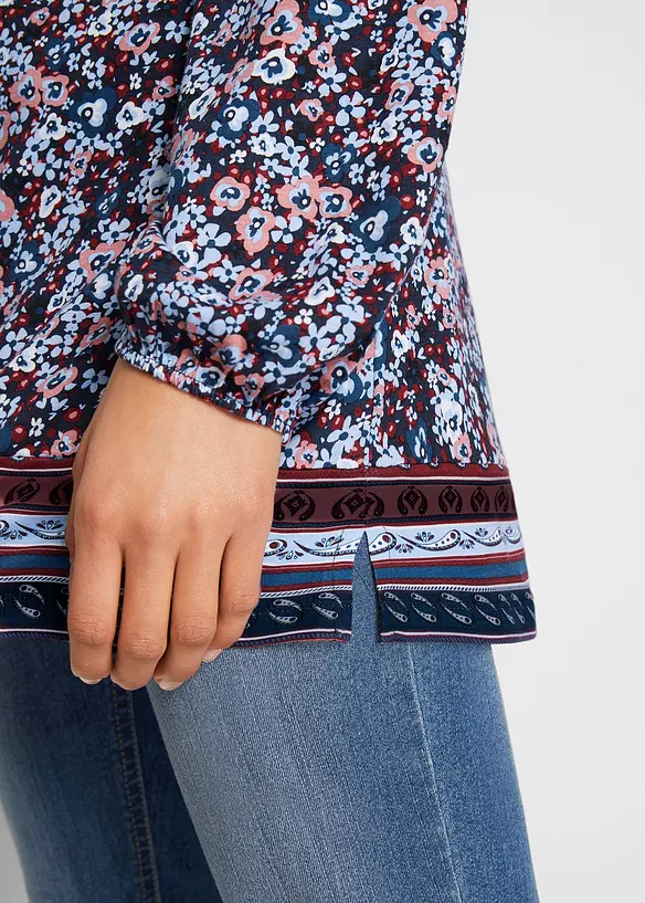 Maglia stile tunica in misto cotone e viscosa, bonprix