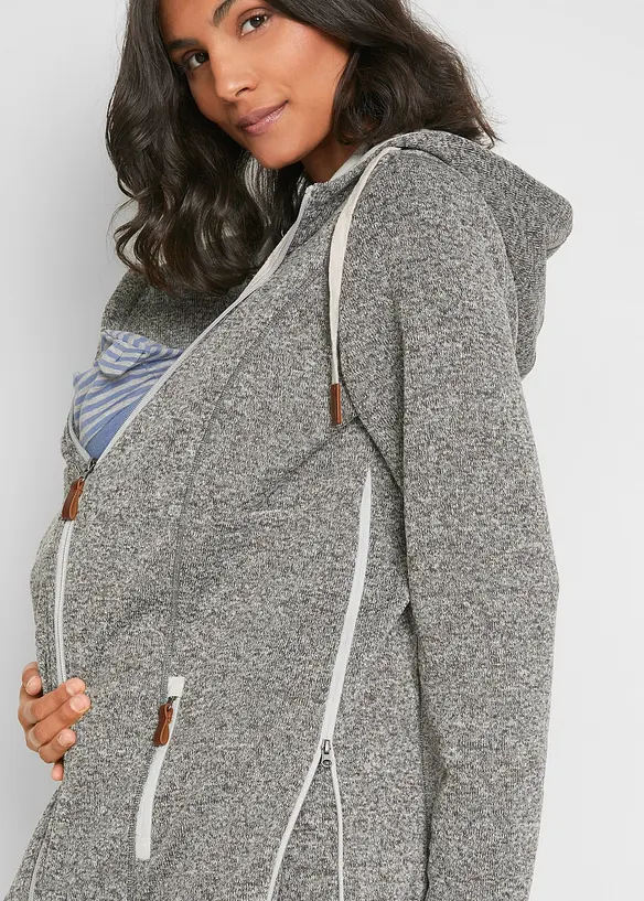 Giacca prémaman in pile con inserto babywearing, bonprix