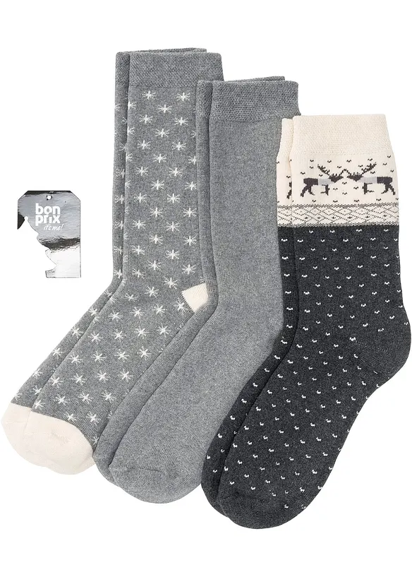 Calzini termici con cotone biologico (pacco da 3 paia), bonprix
