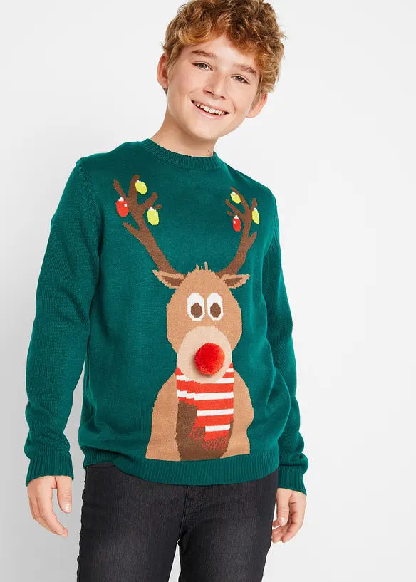 Maglione natalizio in filato fine, bonprix