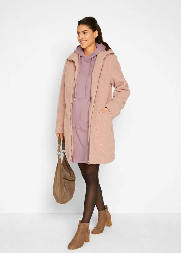 Abito in felpa di misto cotone, bonprix
