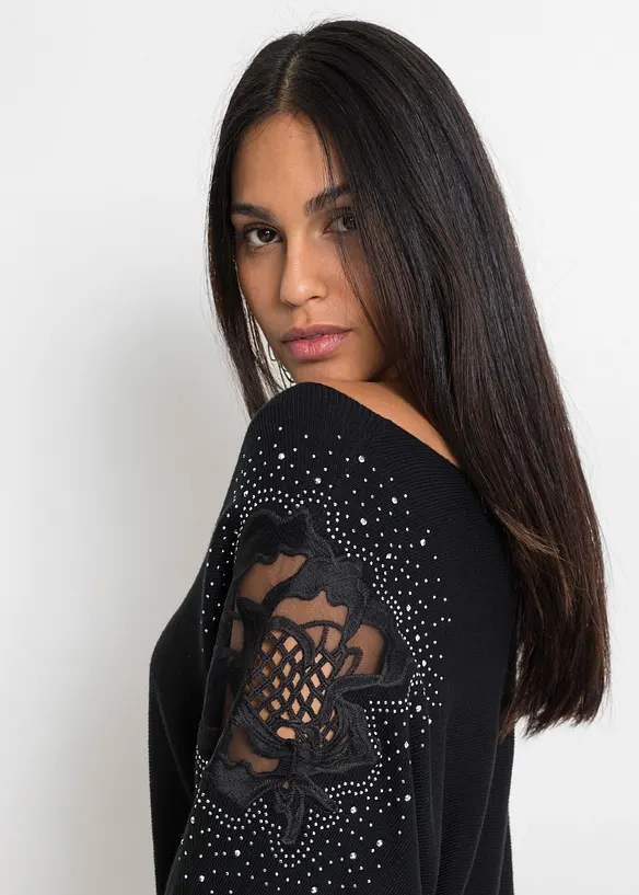 Maglione in filato fine misto viscosa, bonprix