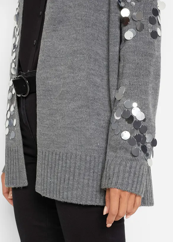 Cardigan con paillettes, bonprix