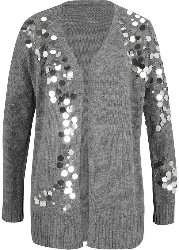Cardigan con paillettes, bonprix