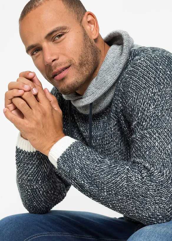 Maglione con collo a scialle, bonprix