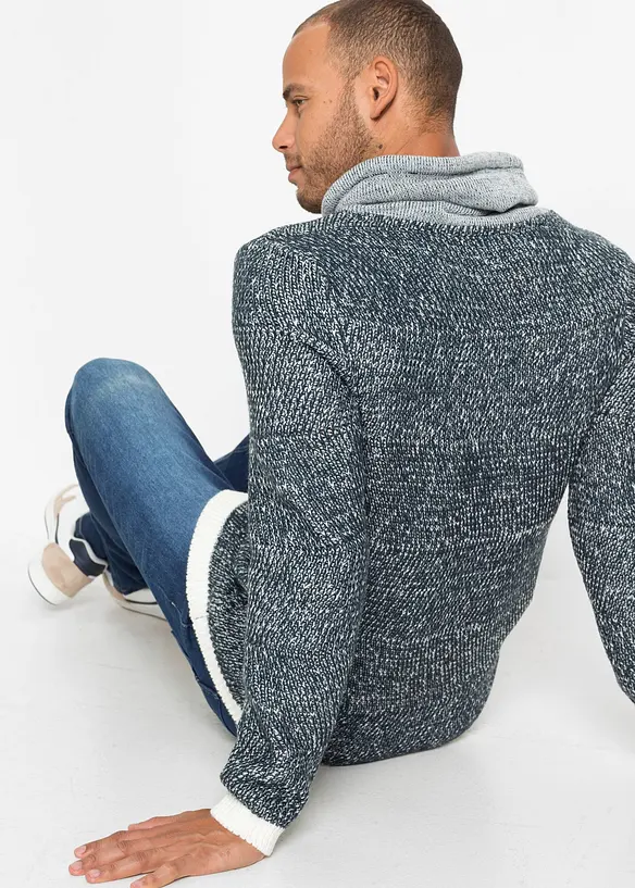 Maglione con collo a scialle, bonprix