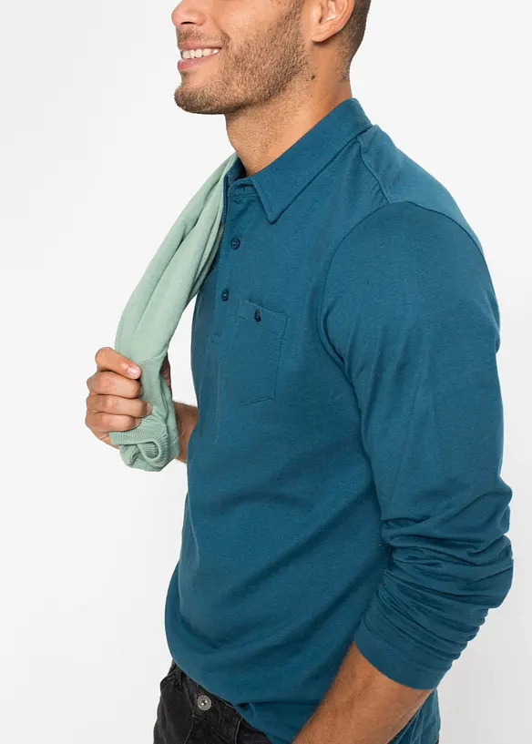 Polo a maniche lunghe (pacco da 2), bonprix