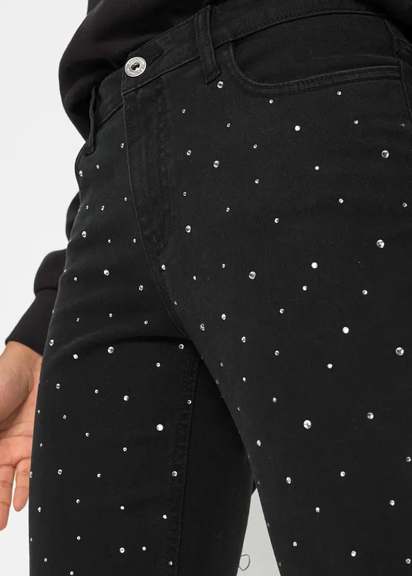 Pantaloni elasticizzati con strass, RAINBOW