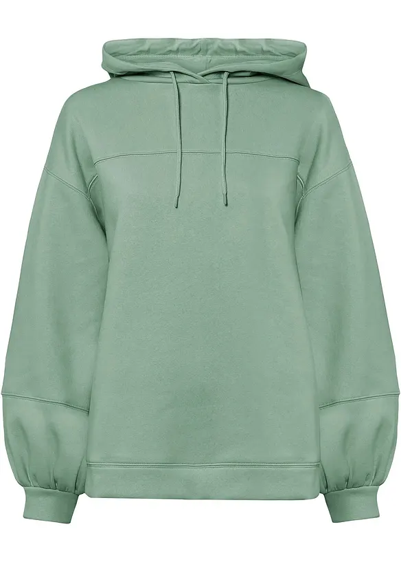 Felpa con cappuccio oversize in morbido misto cotone, bonprix
