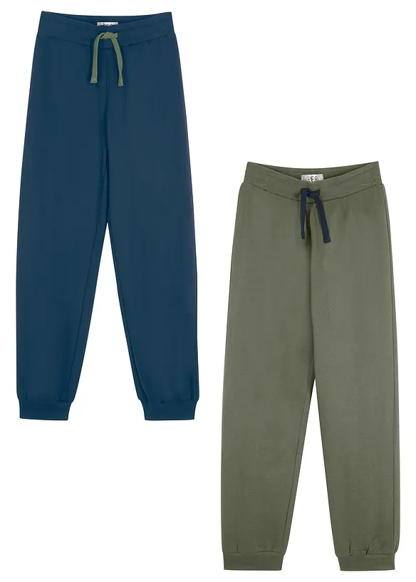 Pantaloni da jogging con cotone (pacco da 2), bonprix
