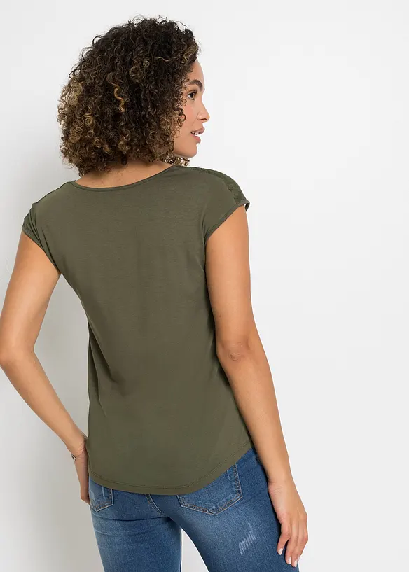 Maglietta con pizzo, bonprix