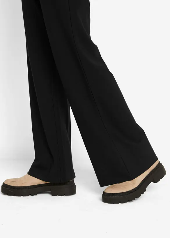 Pantaloni a palazzo  in misto viscosa con elastico in vita, bonprix