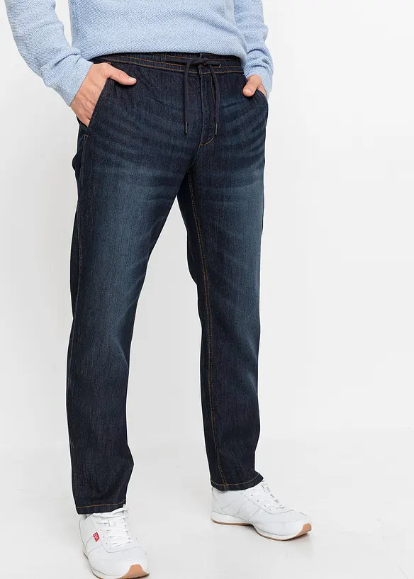 Jeans leggeri elasticizzati con elastico in vita regular fit, straight, bonprix