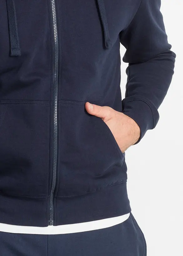 Felpa con zip e cappuccio (pacco da 2), bonprix