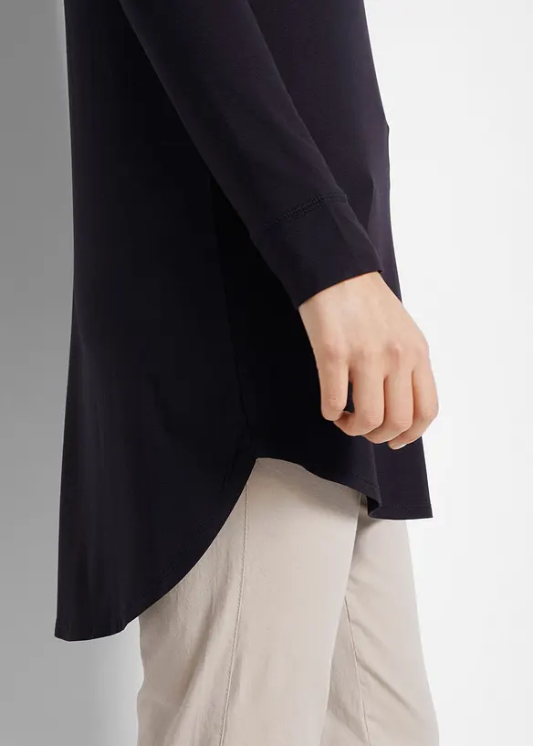 Maglia lunga a maniche  lunghe con viscosa, bonprix
