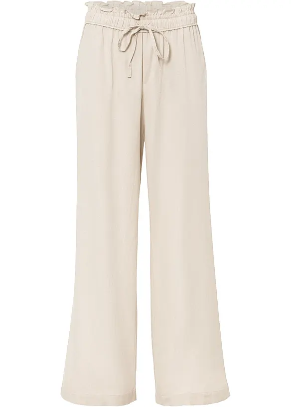 Pantaloni a palazzo in misto lino, bonprix