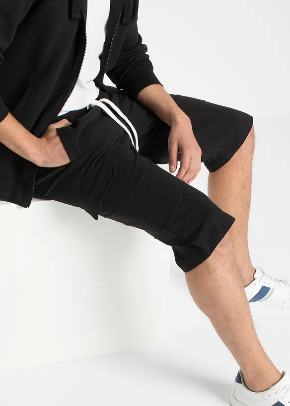 Bermuda cargo in felpa di puro cotone biologico, bonprix