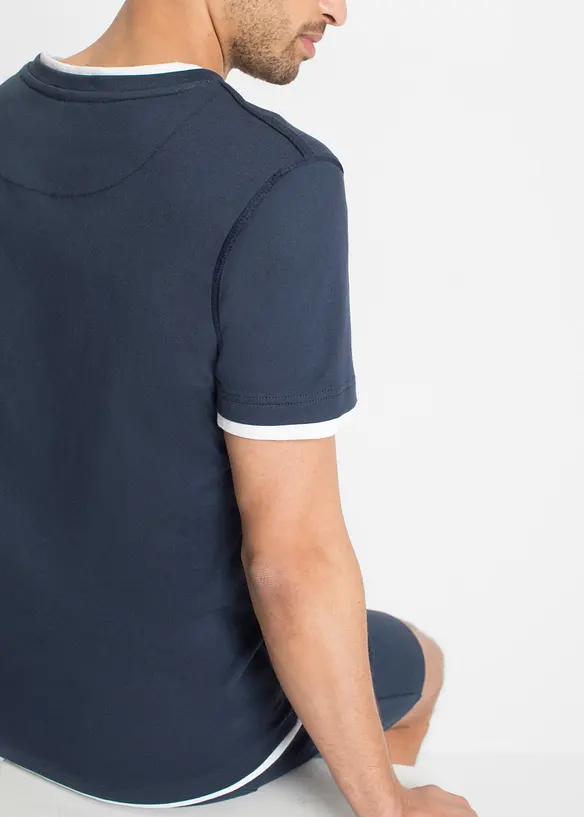 Maglia 2 in 1 a maniche corte (pacco da 2), bonprix