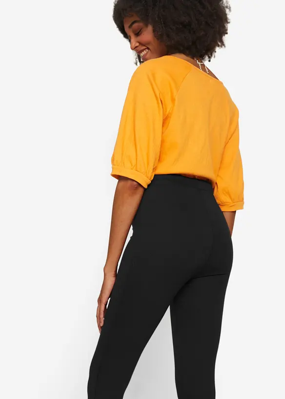 Leggings cropped a vita alta con cotone biologico, bonprix