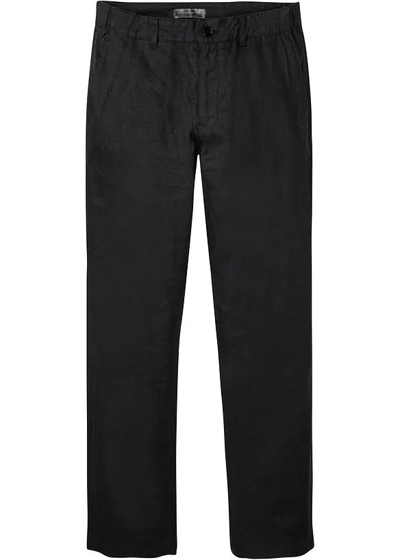 Pantaloni in lino con cinta comoda regular fit, straight, bonprix