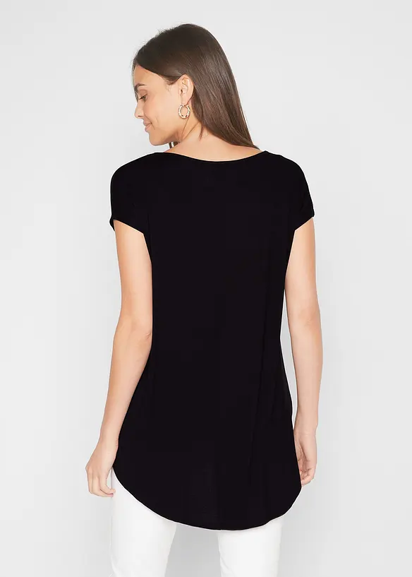 Maglia lunga in misto viscosa, bonprix
