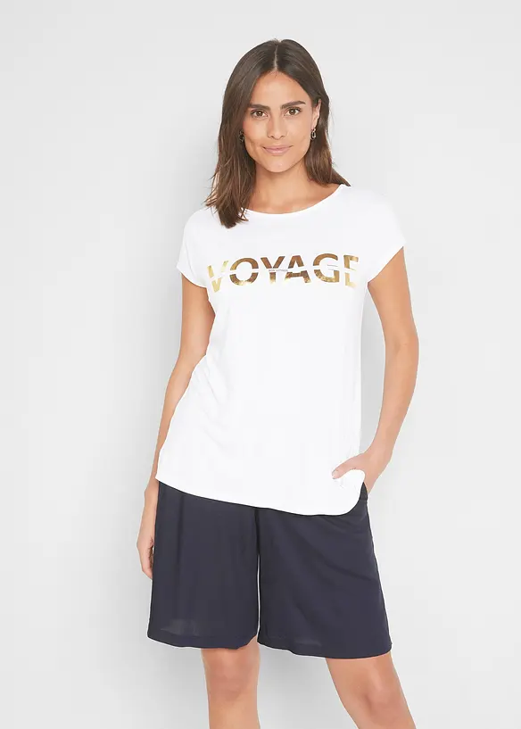 Maglia lunga in misto viscosa, bonprix