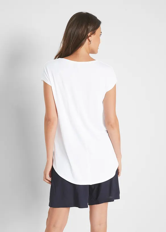 Maglia lunga in misto viscosa, bonprix