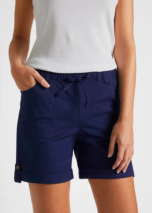 Bermuda in cotone con elastico in vita, bonprix