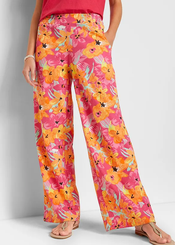Pantaloni a palazzo in jersey di misto viscosa morbido, bonprix
