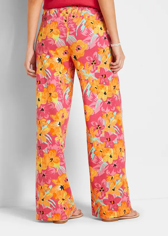 Pantaloni a palazzo in jersey di misto viscosa morbido, bonprix