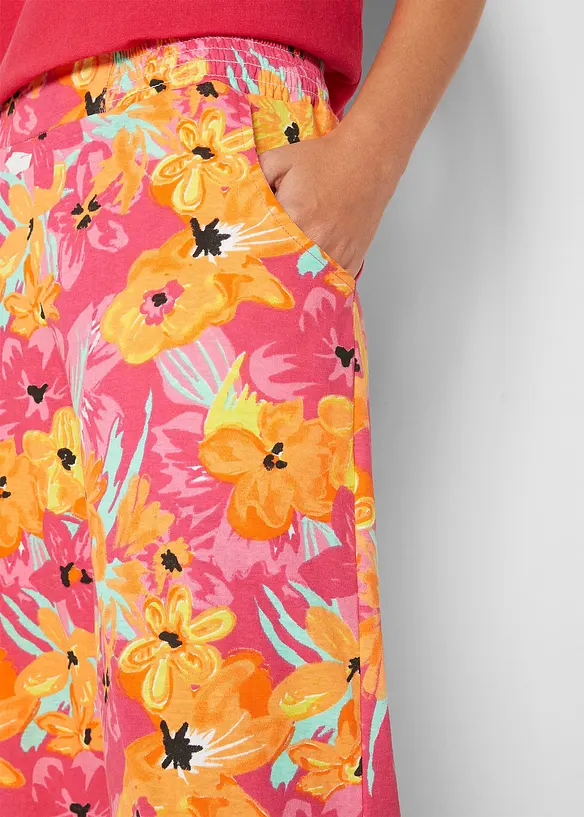 Pantaloni a palazzo in jersey di misto viscosa morbido, bonprix